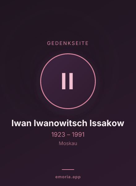 Gedenkportrait von Iwan Iwanowitsch Issakow