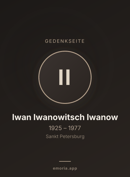 Gedenkportrait von Iwan Iwanowitsch Iwanow
