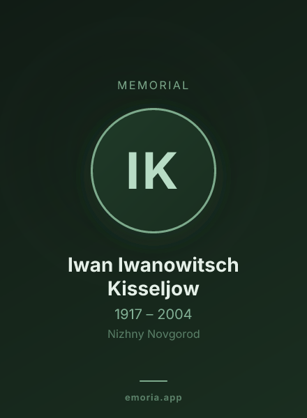 Memorial portrait of Iwan Iwanowitsch Kisseljow