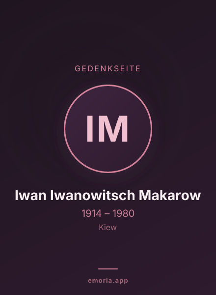 Gedenkportrait von Iwan Iwanowitsch Makarow