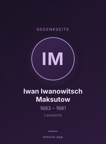 Gedenkportrait von Iwan Iwanowitsch Maksutow