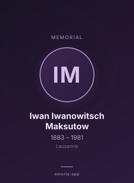 Memorial portrait of Iwan Iwanowitsch Maksutow