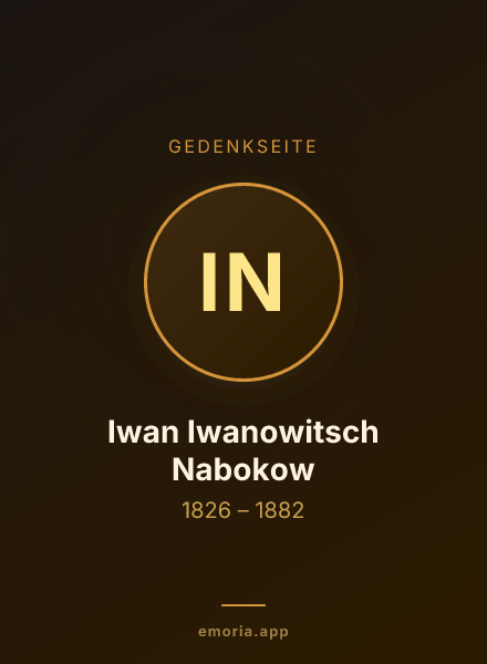 Gedenkportrait von Iwan Iwanowitsch Nabokow