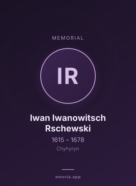 Memorial portrait of Iwan Iwanowitsch Rschewski