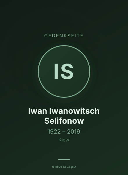Gedenkportrait von Iwan Iwanowitsch Selifonow