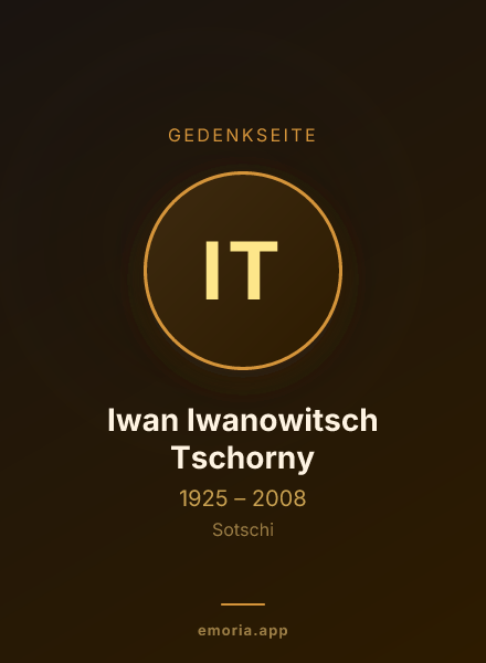 Gedenkportrait von Iwan Iwanowitsch Tschorny