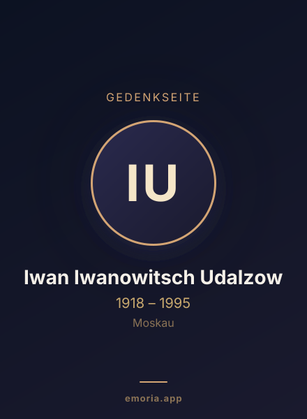 Gedenkportrait von Iwan Iwanowitsch Udalzow