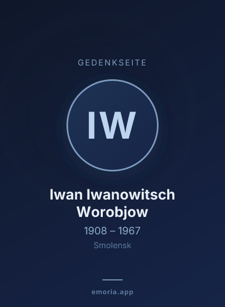 Gedenkportrait von Iwan Iwanowitsch Worobjow