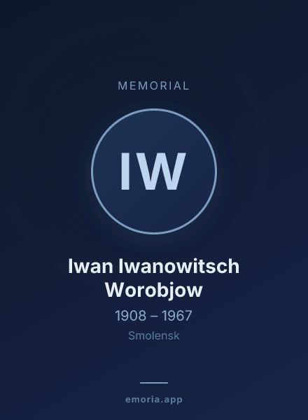 Memorial portrait of Iwan Iwanowitsch Worobjow