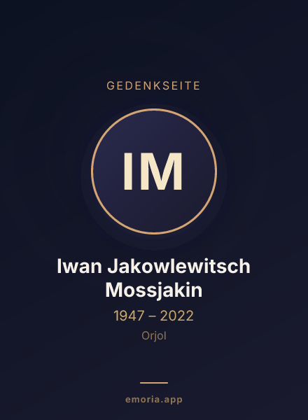 Gedenkportrait von Iwan Jakowlewitsch Mossjakin