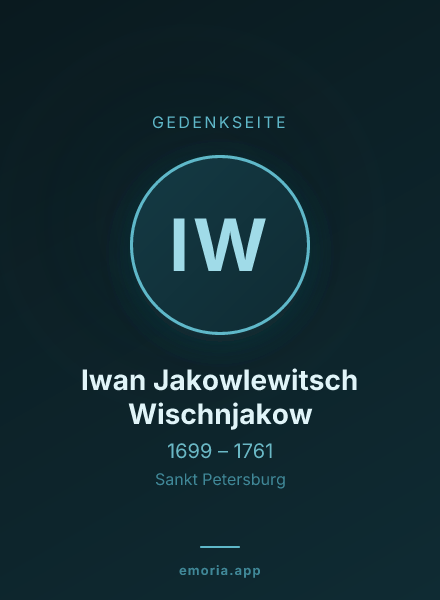 Gedenkportrait von Iwan Jakowlewitsch Wischnjakow