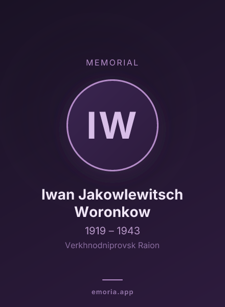 Memorial portrait of Iwan Jakowlewitsch Woronkow