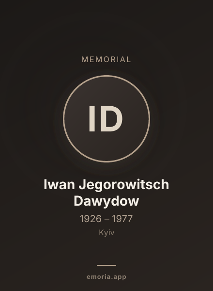 Memorial portrait of Iwan Jegorowitsch Dawydow