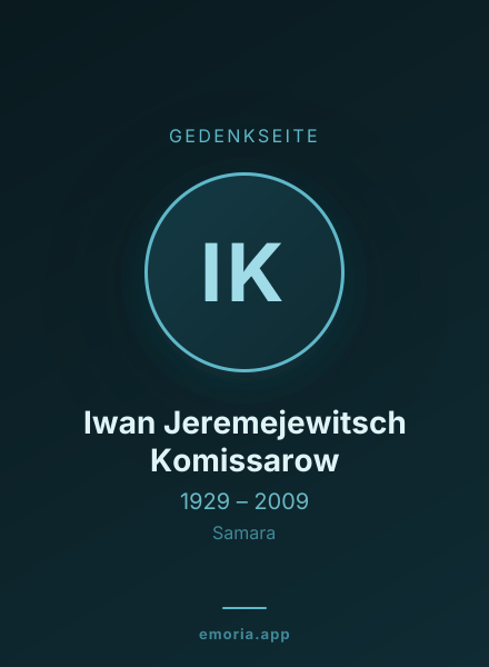 Gedenkportrait von Iwan Jeremejewitsch Komissarow