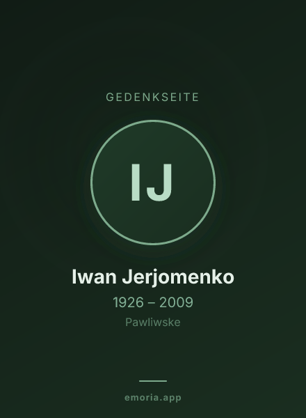 Gedenkportrait von Iwan Jerjomenko