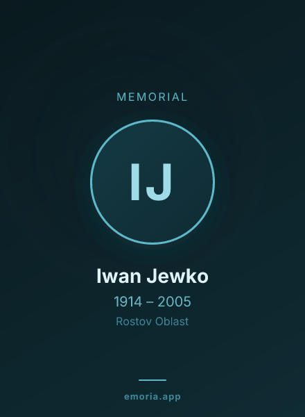 Memorial portrait of Iwan Jewko