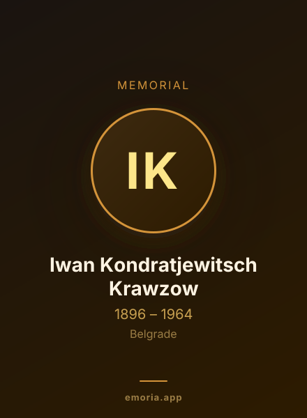 Memorial portrait of Iwan Kondratjewitsch Krawzow