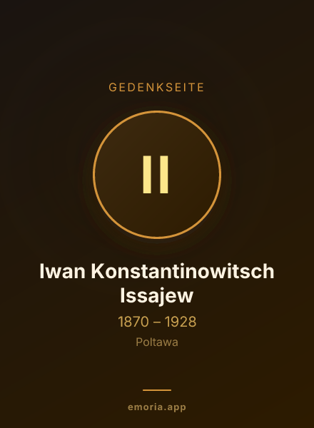 Gedenkportrait von Iwan Konstantinowitsch Issajew