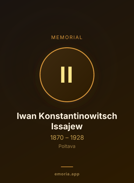 Memorial portrait of Iwan Konstantinowitsch Issajew