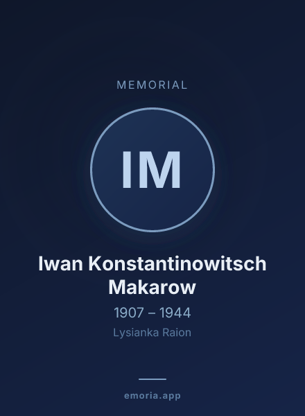 Memorial portrait of Iwan Konstantinowitsch Makarow