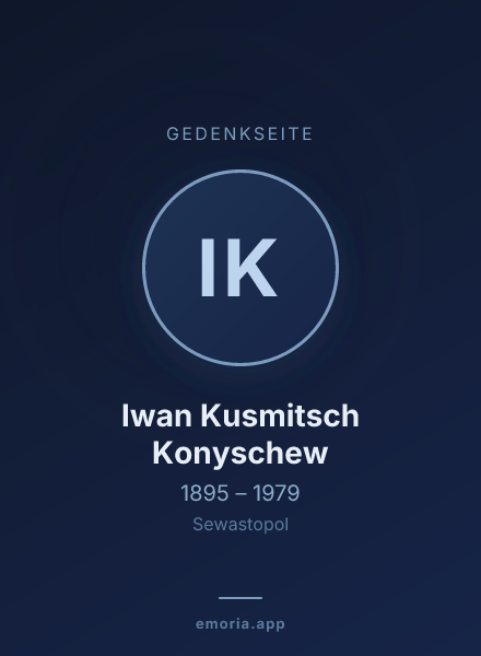 Gedenkportrait von Iwan Kusmitsch Konyschew