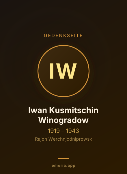 Gedenkportrait von Iwan Kusmitschin Winogradow