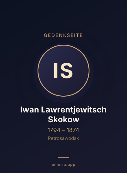 Gedenkportrait von Iwan Lawrentjewitsch Skokow