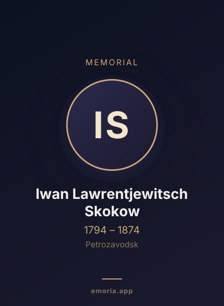Memorial portrait of Iwan Lawrentjewitsch Skokow
