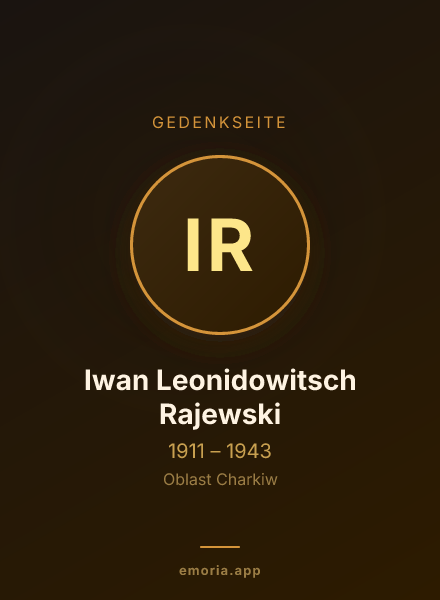 Gedenkportrait von Iwan Leonidowitsch Rajewski