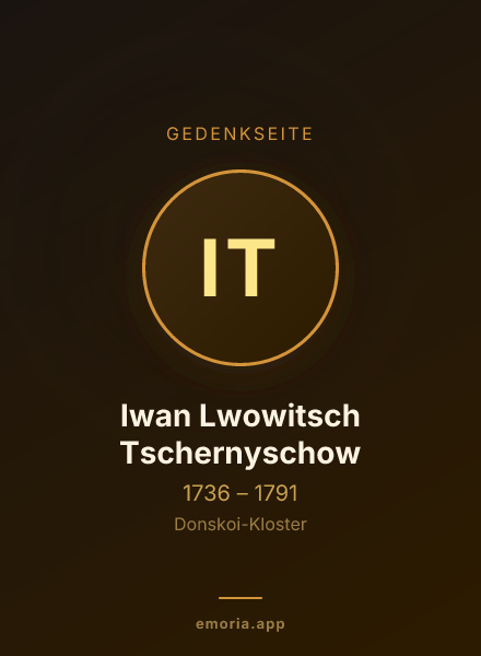 Gedenkportrait von Iwan Lwowitsch Tschernyschow