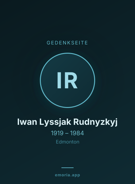 Gedenkportrait von Iwan Lyssjak Rudnyzkyj