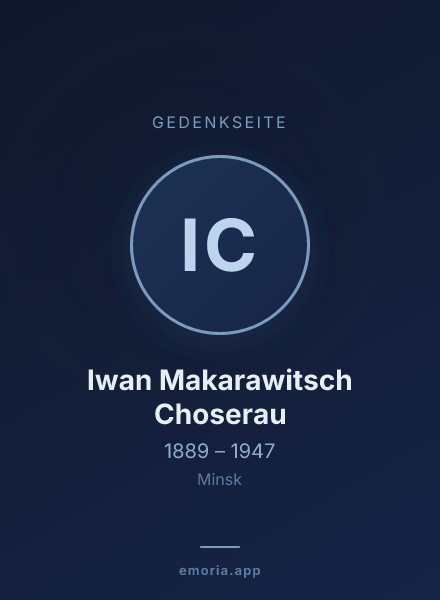 Gedenkportrait von Iwan Makarawitsch Choserau