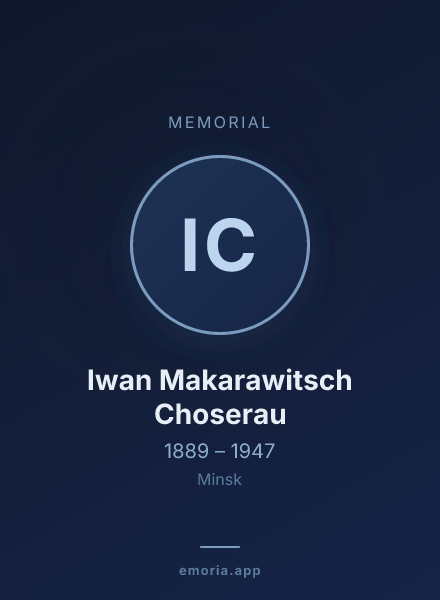 Memorial portrait of Iwan Makarawitsch Choserau