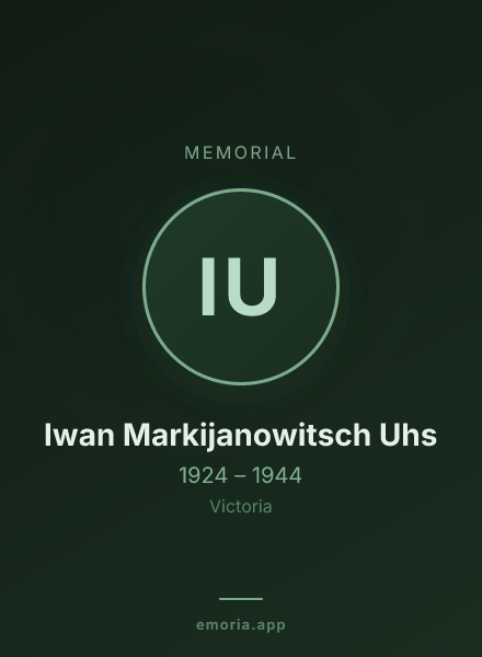 Memorial portrait of Iwan Markijanowitsch Uhs