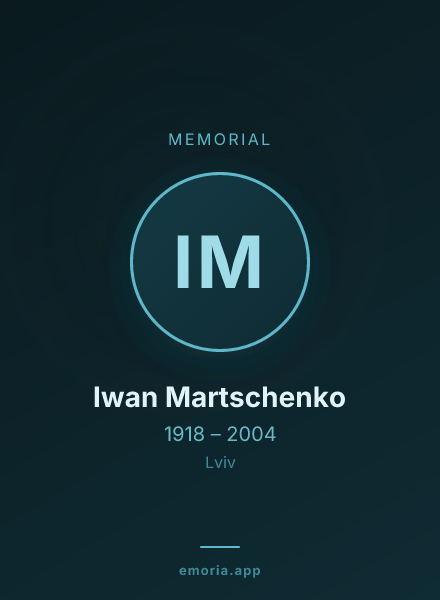 Memorial portrait of Iwan Martschenko