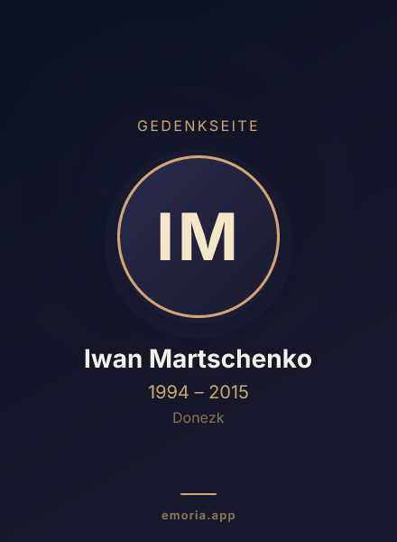 Gedenkportrait von Iwan Martschenko