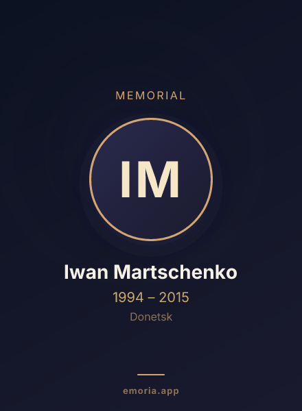 Memorial portrait of Iwan Martschenko