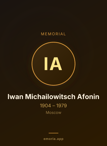 Memorial portrait of Iwan Michailowitsch Afonin