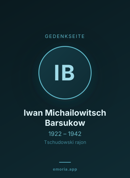 Gedenkportrait von Iwan Michailowitsch Barsukow