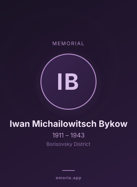 Memorial portrait of Iwan Michailowitsch Bykow