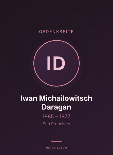 Gedenkportrait von Iwan Michailowitsch Daragan