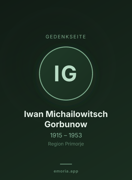 Gedenkportrait von Iwan Michailowitsch Gorbunow