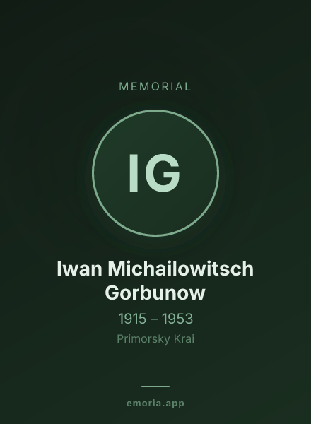 Memorial portrait of Iwan Michailowitsch Gorbunow