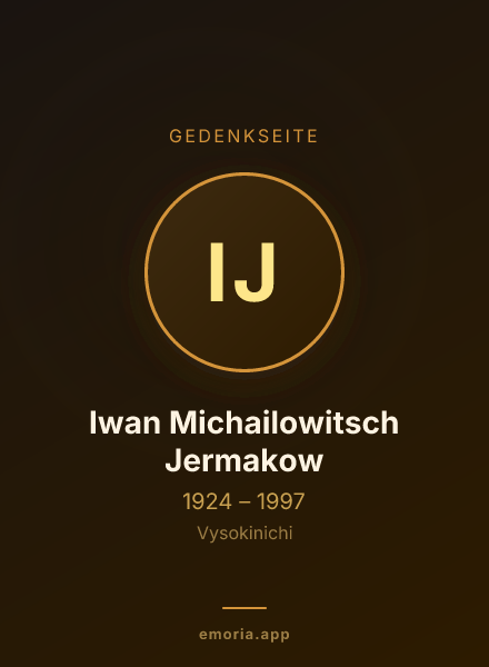 Gedenkportrait von Iwan Michailowitsch Jermakow