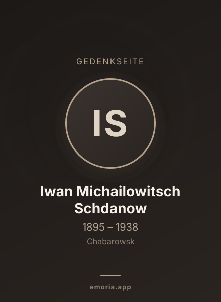 Gedenkportrait von Iwan Michailowitsch Schdanow