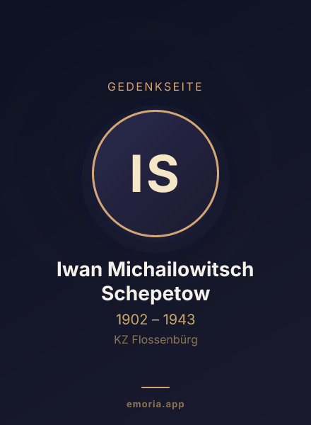 Gedenkportrait von Iwan Michailowitsch Schepetow