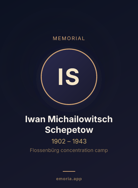 Memorial portrait of Iwan Michailowitsch Schepetow