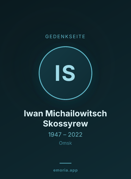 Gedenkportrait von Iwan Michailowitsch Skossyrew