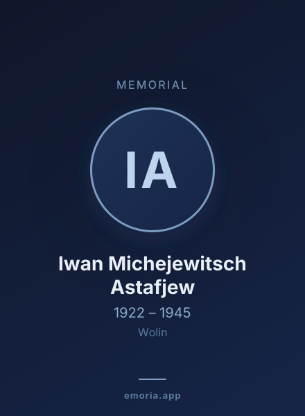 Memorial portrait of Iwan Michejewitsch Astafjew