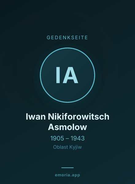 Gedenkportrait von Iwan Nikiforowitsch Asmolow